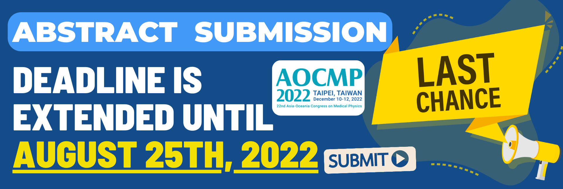 AOCMP 2022, Taipei calls for Abstracts ! Submit before Aug 25th, 2022