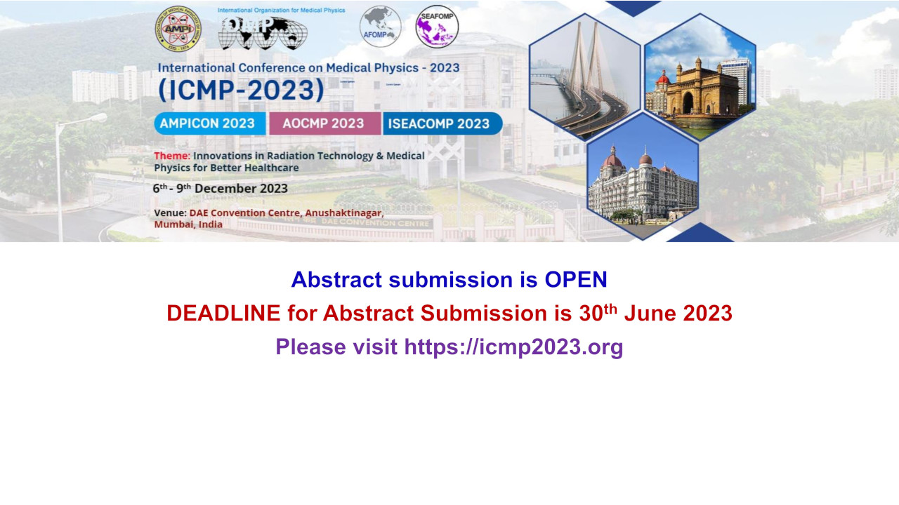 Abstracts invited for ICMP2023 ! Last date for submission Jun 30, 2023