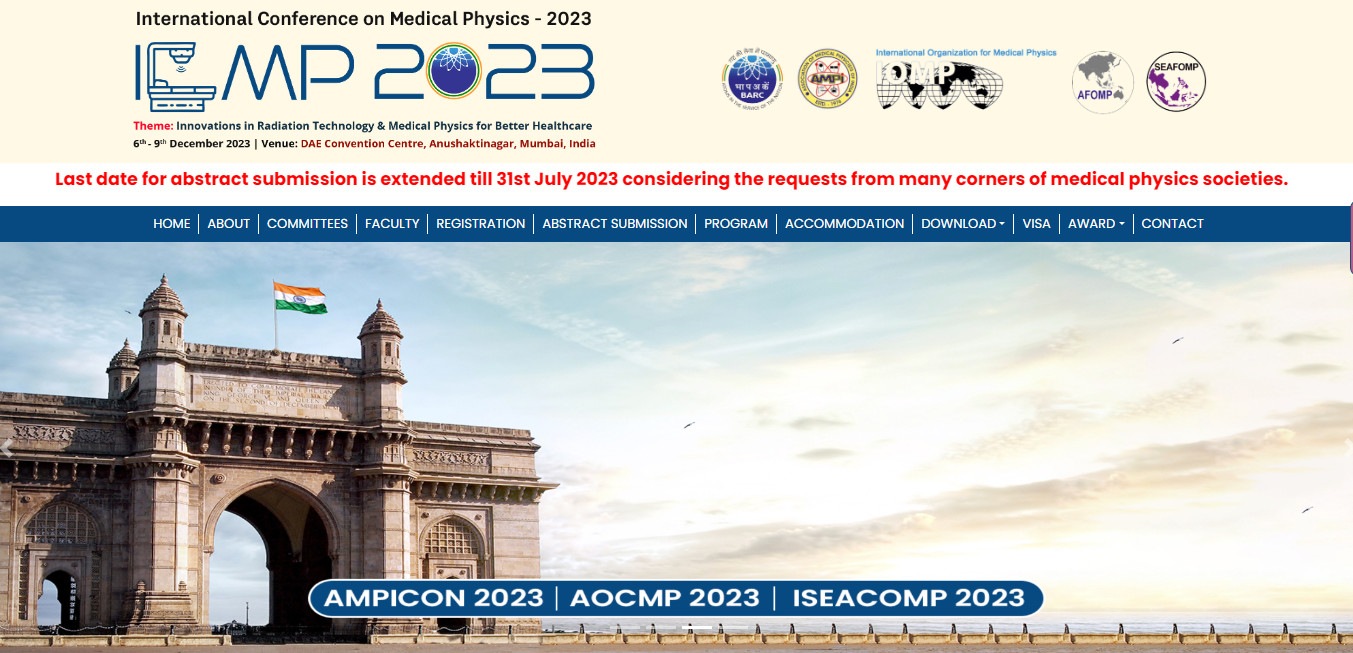 Extended! Last date for ICMP2023 Abstract submission is July 31, 2023