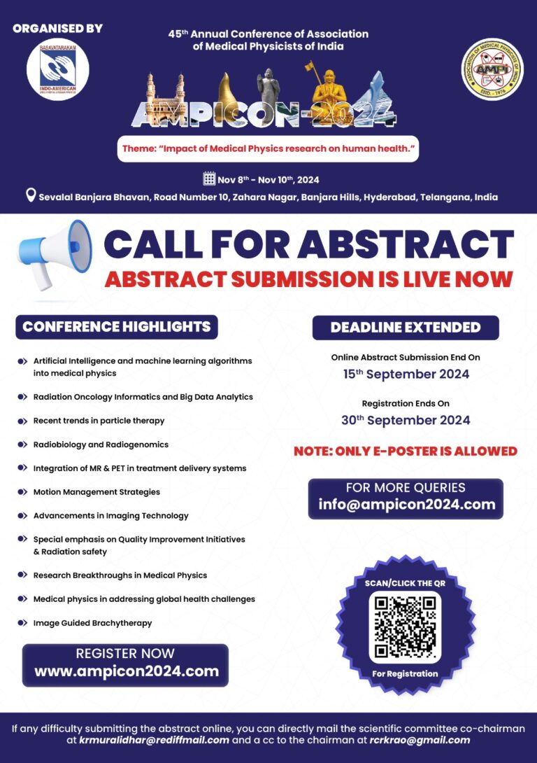 Hurry ! Deadline extended to Sep 15, 2024 for AMPICON 2024 Abstracts